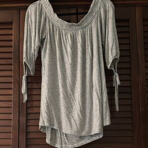 Striped Gray Women's Top